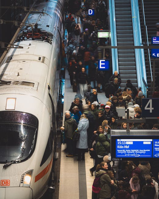 Train station crowd platform 4