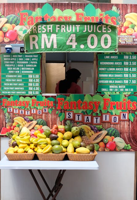 Fresh fruit juice stand